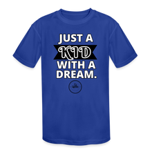 Load image into Gallery viewer, Just A Kids' Moisture Wicking Performance T-Shirt - royal blue
