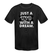 Load image into Gallery viewer, Just A Kids' Moisture Wicking Performance T-Shirt - black