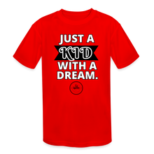 Load image into Gallery viewer, Just A Kids' Moisture Wicking Performance T-Shirt - red