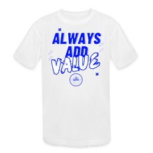 Load image into Gallery viewer, Always Add Kids' Moisture Wicking Performance T-Shirt - white