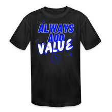 Load image into Gallery viewer, Always Add Kids' Moisture Wicking Performance T-Shirt - black
