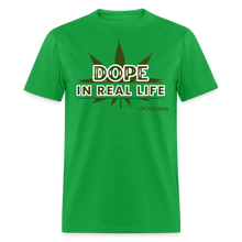 Load image into Gallery viewer, Dope Unisex Classic T-Shirt (White Outline) - bright green
