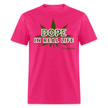 Load image into Gallery viewer, Dope Unisex Classic T-Shirt (White Outline) - fuchsia