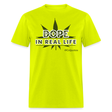 Load image into Gallery viewer, Dope Unisex Classic T-Shirt (White Outline) - safety green