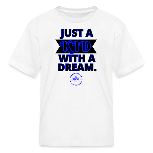 Just A Kid T-Shirt (Blue Print) - white