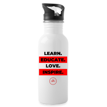 Load image into Gallery viewer, Learn Water Bottle - white