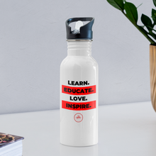Load image into Gallery viewer, Learn Water Bottle - white