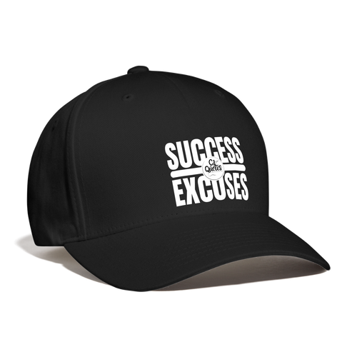 Success Over Excuses Baseball Cap - black