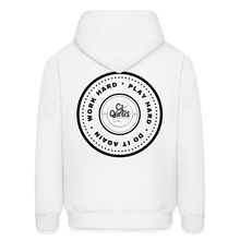 Load image into Gallery viewer, Work Hard Play Hard Men's Hoodie - white