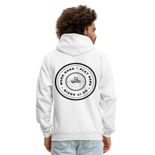 Load image into Gallery viewer, Work Hard Play Hard Men's Hoodie - white
