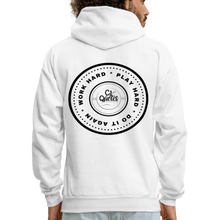 Load image into Gallery viewer, Work Hard Play Hard Men's Hoodie - white