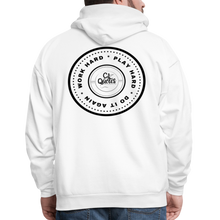 Load image into Gallery viewer, Work Hard Play Hard Men's Hoodie - white