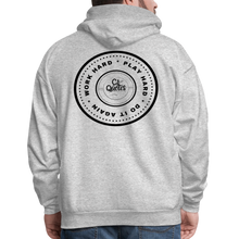 Load image into Gallery viewer, Work Hard Play Hard Men's Hoodie - heather gray