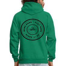 Load image into Gallery viewer, Work Hard Play Hard Men's Hoodie - kelly green