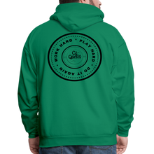 Load image into Gallery viewer, Work Hard Play Hard Men's Hoodie - kelly green