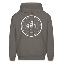 Load image into Gallery viewer, Success Over Excuses Men's Hoodie (White Print) - asphalt gray