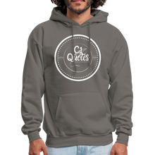 Load image into Gallery viewer, Success Over Excuses Men's Hoodie (White Print) - asphalt gray