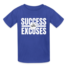 Load image into Gallery viewer, Success Over Excuses Youth Tagless T-Shirt - royal blue