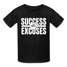 Load image into Gallery viewer, Success Over Excuses Youth Tagless T-Shirt - black