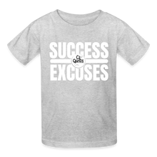 Load image into Gallery viewer, Success Over Excuses Youth Tagless T-Shirt - heather gray