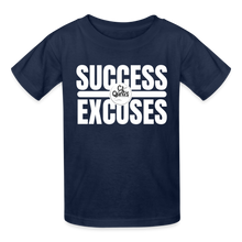 Load image into Gallery viewer, Success Over Excuses Youth Tagless T-Shirt - navy
