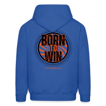 Load image into Gallery viewer, Born To Win Hoodie (Black Print) - royal blue