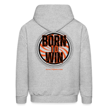 Load image into Gallery viewer, Born To Win Hoodie (Black Print) - heather gray