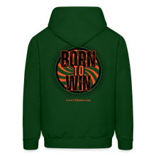 Load image into Gallery viewer, Born To Win Hoodie (Black Print) - forest green