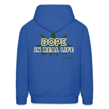 Load image into Gallery viewer, Dope In Real Life Hoodie (White Outline) - royal blue