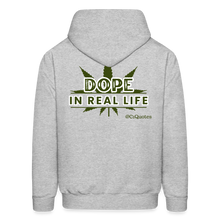 Load image into Gallery viewer, Dope In Real Life Hoodie (White Outline) - heather gray