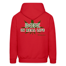 Load image into Gallery viewer, Dope In Real Life Hoodie (White Outline) - red