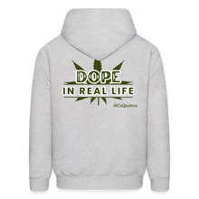 Load image into Gallery viewer, Dope In Real Life Hoodie (White Outline) - ash