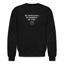 Load image into Gallery viewer, Be Gracious Sweatshirt (White Print) - black