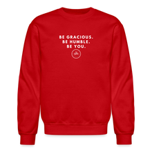 Load image into Gallery viewer, Be Gracious Sweatshirt (White Print) - red
