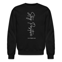 Load image into Gallery viewer, Stay Positive Sweatshirt (White Print) - black