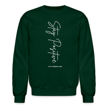 Load image into Gallery viewer, Stay Positive Sweatshirt (White Print) - forest green