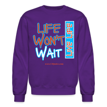 Load image into Gallery viewer, Live Life Crewneck Sweatshirt - purple