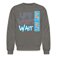Load image into Gallery viewer, Live Life Crewneck Sweatshirt - asphalt gray