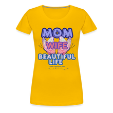 Load image into Gallery viewer, Mom & Wife Women’s Premium T-Shirt - sun yellow