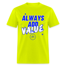 Load image into Gallery viewer, Always Unisex Classic T-Shirt (Blue Print) - safety green