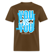 Load image into Gallery viewer, You vs You Unisex Classic T-Shirt (Blue w/ White Outline) - brown