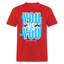 Load image into Gallery viewer, You vs You Unisex Classic T-Shirt (Blue w/ White Outline) - red
