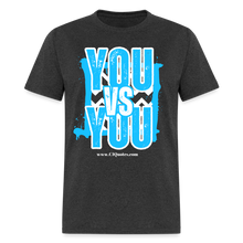 Load image into Gallery viewer, You vs You Unisex Classic T-Shirt (Blue w/ White Outline) - heather black
