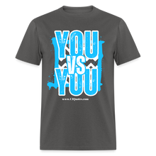 Load image into Gallery viewer, You vs You Unisex Classic T-Shirt (Blue w/ White Outline) - charcoal