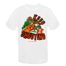 Load image into Gallery viewer, Keep Shooting Kids' Moisture Wicking Performance T-Shirt - white