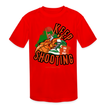 Load image into Gallery viewer, Keep Shooting Kids' Moisture Wicking Performance T-Shirt - red
