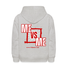 Load image into Gallery viewer, Me Vs Me Kids' Hoodie (Red) - heather gray