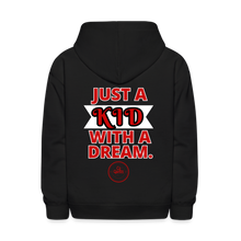 Load image into Gallery viewer, Just A Kid Hoodie (Red) - black
