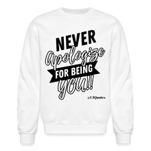 Load image into Gallery viewer, Never Apologize Sweatshirt (Black Print) - white