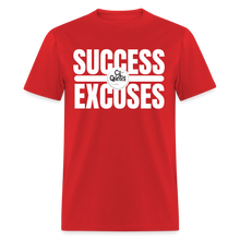 Load image into Gallery viewer, Success Over Excuses Unisex Classic T-Shirt (White Lettering) - red